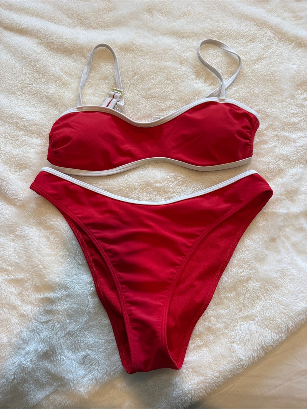 Abercrombie & Fitch Red Bikini with White Trim